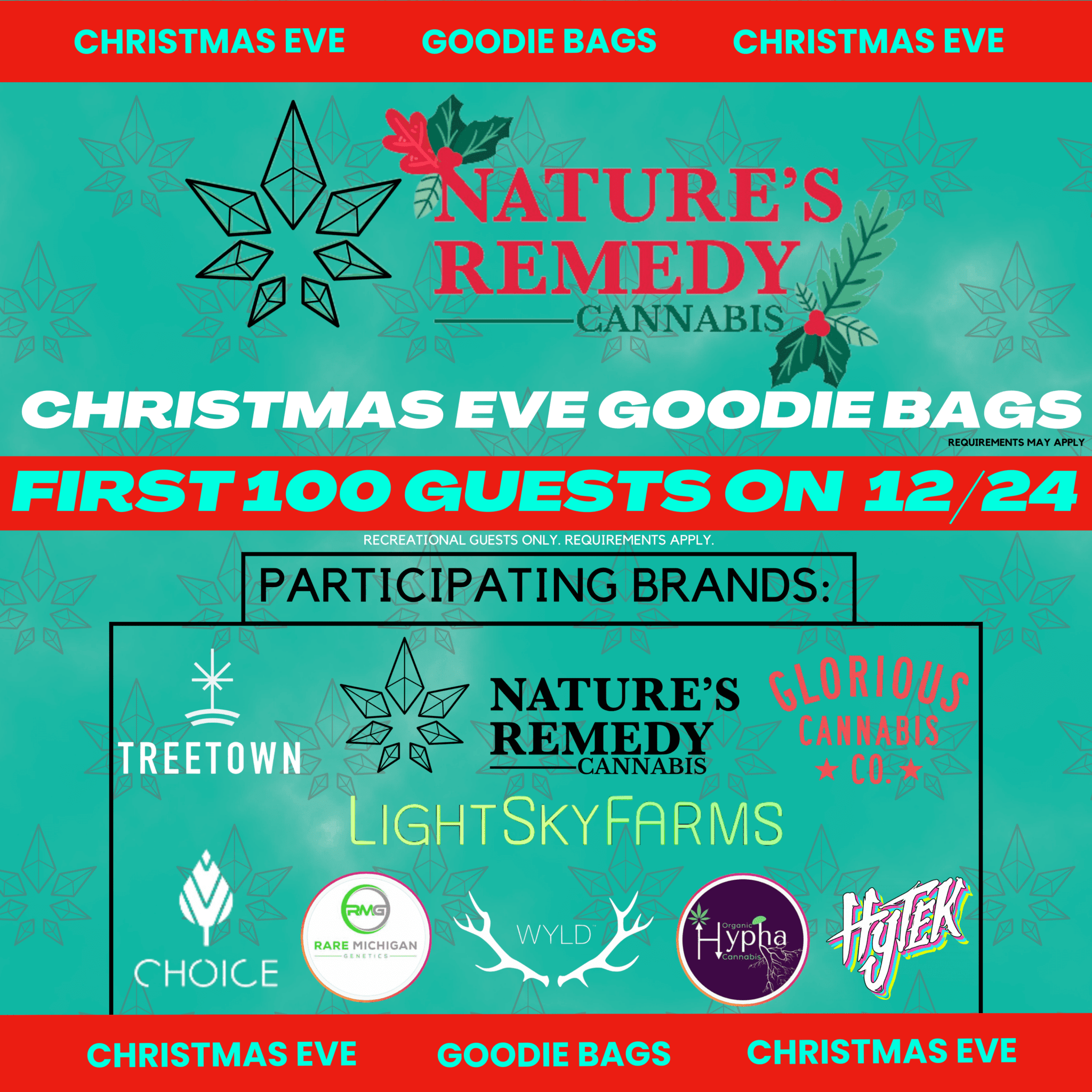 Christmas Eve Goodie Bags At Nature's Remedy Cannabis Nature's Remedy