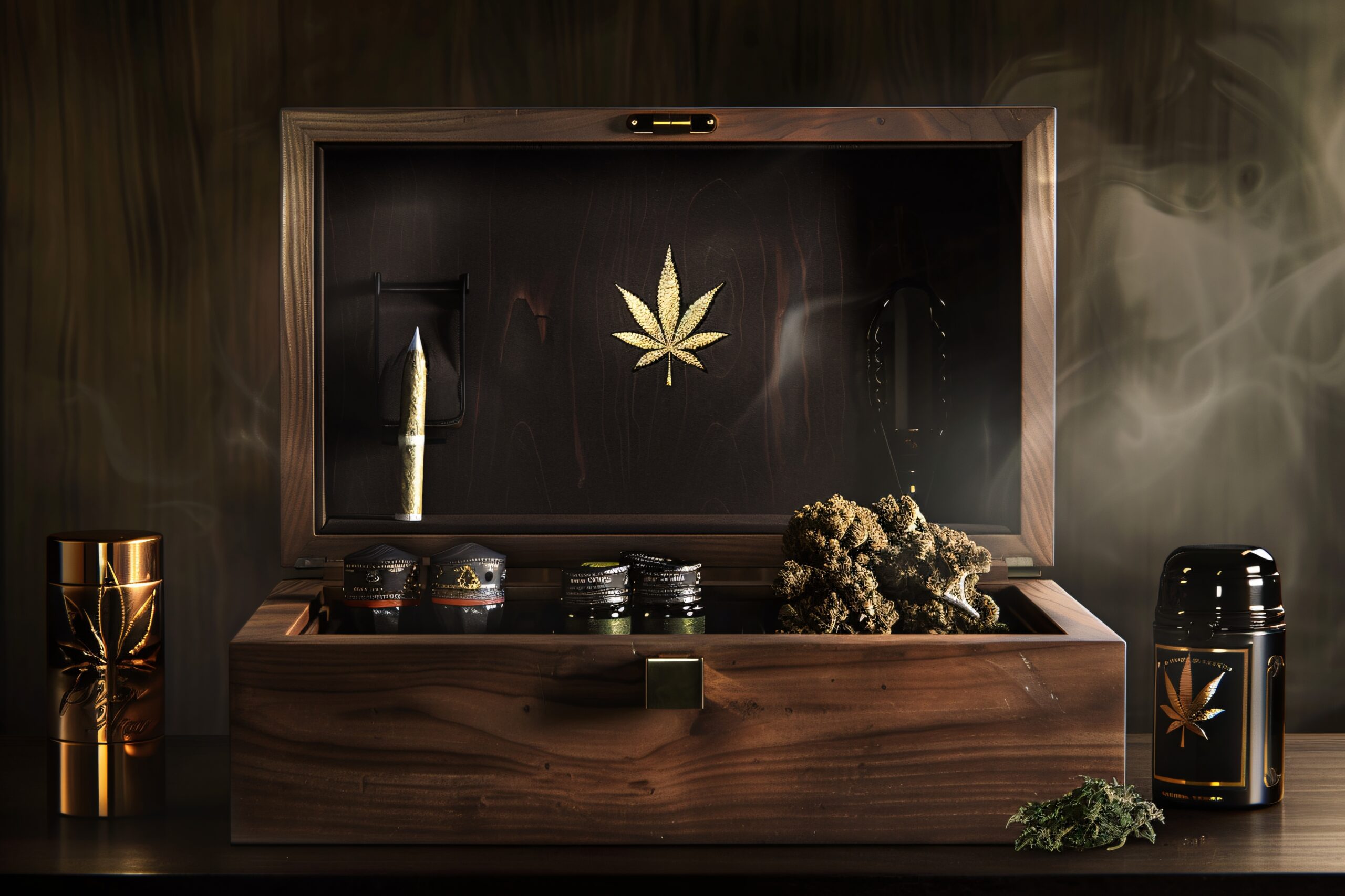 A Wooden Box of Potpourri A Monthly Event for Cannabis Enthusiasts Generative AI